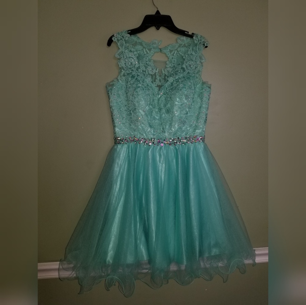 Mint green dress